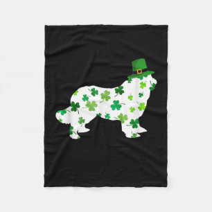 Hundepapa Hunde-Mama sSt Patricks Day Neufundlände Fleecedecke