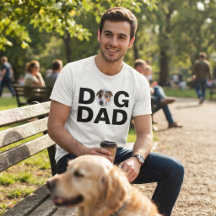Hundepapa, individuelles Foto-Vater-Geschenk-T-Shi