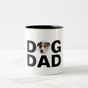Hundepapa, individuelles Fotogeschenk für Väter Zw Zweifarbige Tasse