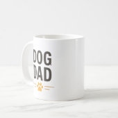 Hundepapa mit Pfoten-Einfachdesign Kaffeetasse (Vorderseite Links)
