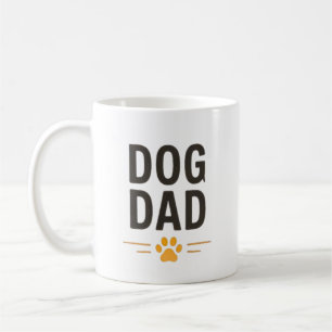 Hundepapa mit Pfoten-Einfachdesign Kaffeetasse