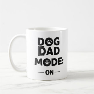 Hundepapa-Modus EIN – Fetter Schwarz-Weiß-Pfotenab Kaffeetasse