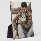 Hundepapa und Haustier-Foto-Andenken Fotoplatte (Seite)