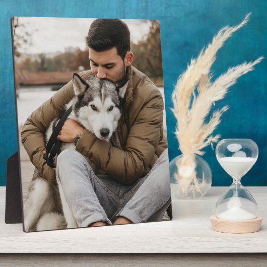 Hundepapa und Haustier-Foto-Andenken Fotoplatte (Seite)
