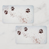 Hundepapierabdruck Aquarellgestaltung Visitenkarte (Vorne/Hinten)