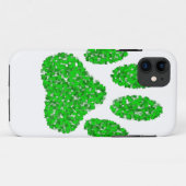 Hundepapierdrucke auf grünen Folien Case-Mate iPhone Hülle (Rückseite (Horizontal))