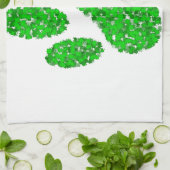 Hundepapierdrucke auf grünen Folien Küchentuch (Gefaltet)