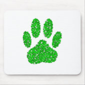 Hundepapierdrucke auf grünen Folien Mousepad (Vorne)