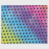 Hundepapierdrucke auf Regenbogen Geschenkpapier (Flach)