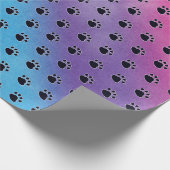 Hundepapierdrucke auf Regenbogen Geschenkpapier (Ecke)