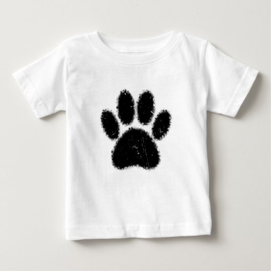 Hundepapierdrucke mit starkem und gestörtem Druck Baby T-shirt (Vorderseite)