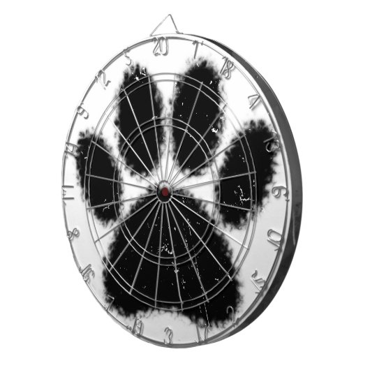 Hundepapierdrucke mit starkem und gestörtem Druck Dartscheibe (Vorderseite rechts)