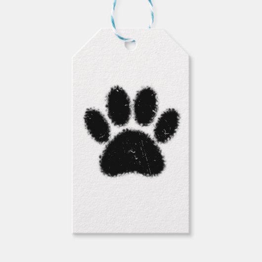 Hundepapierdrucke mit starkem und gestörtem Druck Geschenkanhänger (Vorderseite)