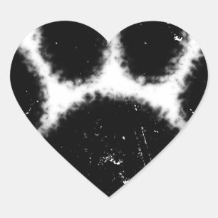 Hundepapierdrucke mit starkem und gestörtem Druck Herz-Aufkleber