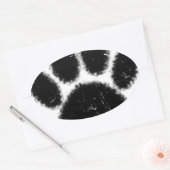 Hundepapierdrucke mit starkem und gestörtem Druck Ovaler Aufkleber (Umschlag)