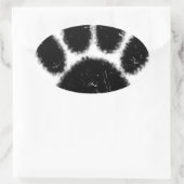 Hundepapierdrucke mit starkem und gestörtem Druck Ovaler Aufkleber (Tasche)