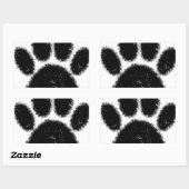 Hundepapierdrucke mit starkem und gestörtem Druck Rechteckiger Aufkleber (Blatt)