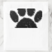 Hundepapierdrucke mit starkem und gestörtem Druck Rechteckiger Aufkleber (Tasche)