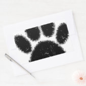 Hundepapierdrucke mit starkem und gestörtem Druck Rechteckiger Aufkleber (Umschlag)