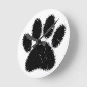 Hundepapierdrucke mit starkem und gestörtem Druck Runde Wanduhr (Winkel)