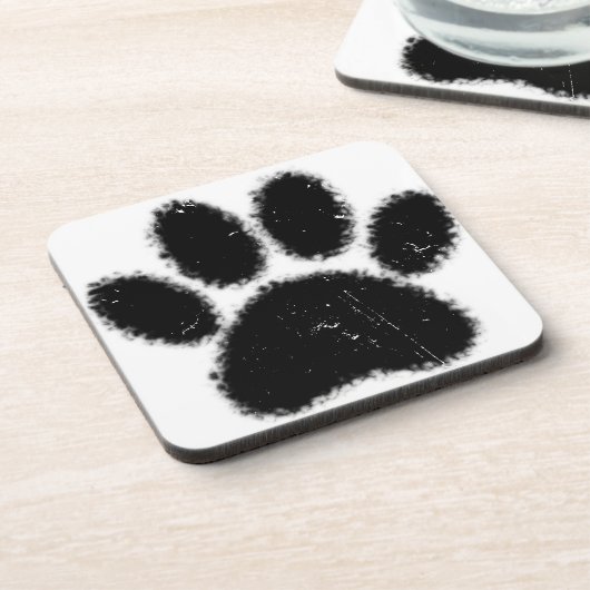 Hundepapierdrucke mit starkem und gestörtem Druck Untersetzer (Linke Seite)