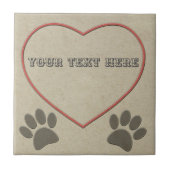 Hundepapiere und Herz-Imitate mit Schreibpapier Fliese (Vorderseite)