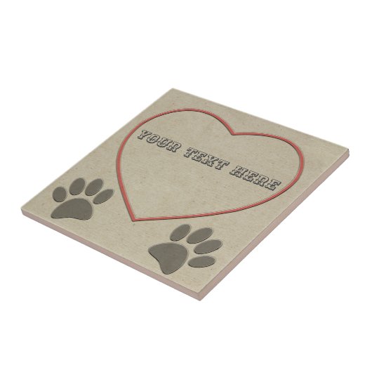 Hundepapiere und Herz-Imitate mit Schreibpapier Fliese (Seite)