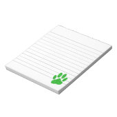 Hundepapierfolie aus grünen Folien Notizblock (Rotiert)