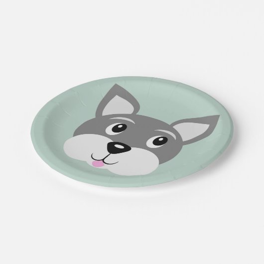 Hundepapierplatte Pappteller (Schrägansicht)