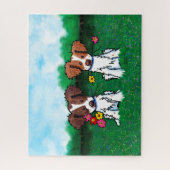 Hundepark Brittany Hunde KiniArt Puzzle (Vertikal)