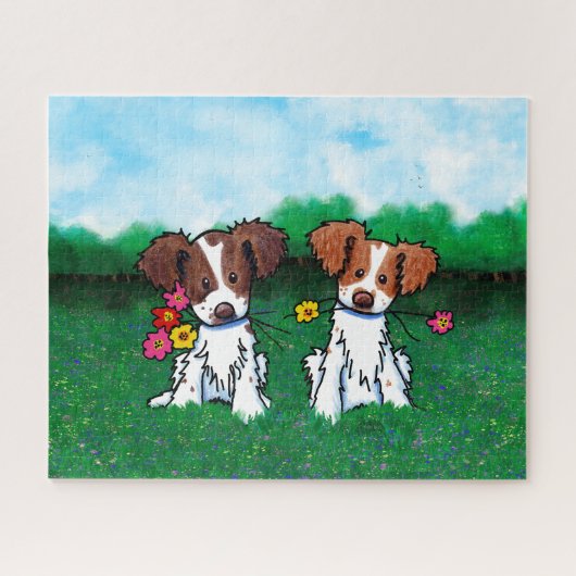 Hundepark Brittany Hunde KiniArt Puzzle (Horizontal)