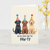 Hundeparty-Geburtstagskarte Karte (Gelbe Blume)
