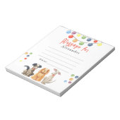 Hundeparty Kinder Zeitkapsel Nachricht Notizblock (Rotiert)
