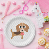HundeParty-Türkis-Beagle-Abendessen-Papier-Teller Pappteller (Party)