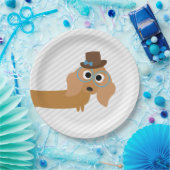 HundeParty-Türkis-Dackel-Abendessen-Papier-Teller Pappteller (Party)