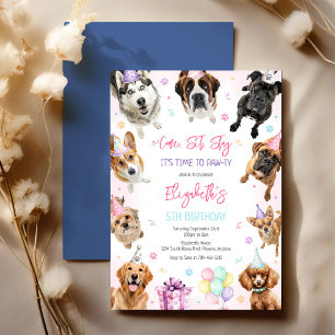 Hundeparty Zeit zum Feiern Hundeparty Geburtstag Einladung