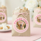 Hundepartygeschenke Hunde-Foto Danke Runder Aufkleber