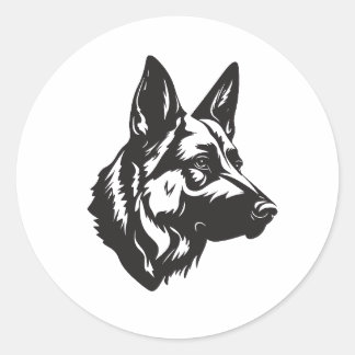 Hundepate-Hirtenhund-Gesichtsaufkleber Runder Aufkleber