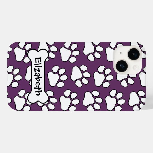 Hundepattern mit Knochen Case-Mate iPhone Hülle (Rückseite (Horizontal))