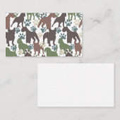 Hundepaw Animal Print Camouflage Camouflage Muster Visitenkarte (Vorne/Hinten)