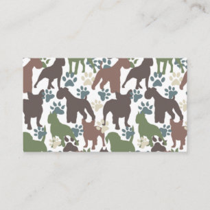 Hundepaw Animal Print Camouflage Camouflage Muster Visitenkarte