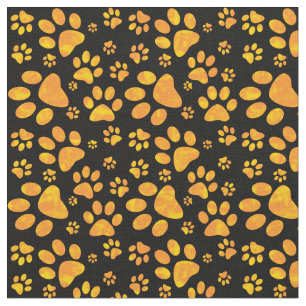 Hundepaw-Druckmuster  Orange Stoff