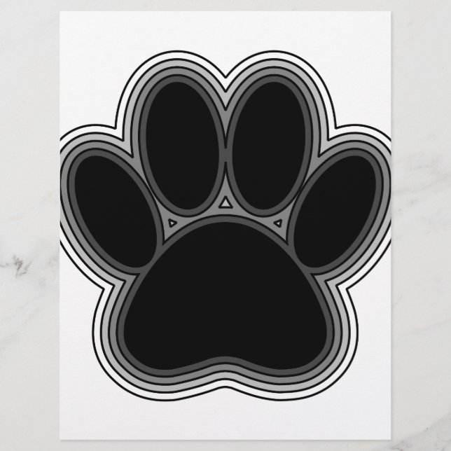 Hundepaw mit Konturen (Vorderseite)