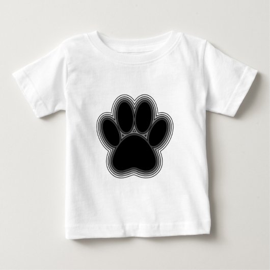 Hundepaw mit Konturen Baby T-shirt (Vorderseite)