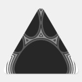 Hundepaw mit Konturen Dreieckiger Aufkleber (Vorderseite)