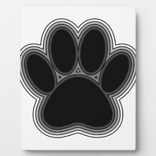 Hundepaw mit Konturen Fotoplatte