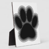 Hundepaw mit Konturen Fotoplatte (Seite)