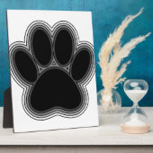 Hundepaw mit Konturen Fotoplatte (Seite)