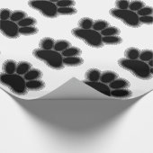 Hundepaw mit Konturen Geschenkpapier (Ecke)