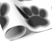 Hundepaw mit Konturen Geschenkpapier (Rolleneckpunkt)